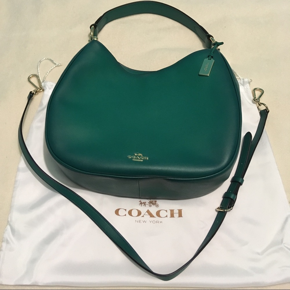 Green Coach hobo bag